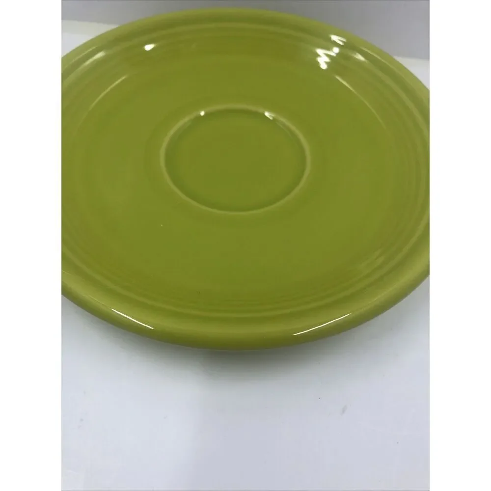 Fiestaware Coffee Tea Cup and Saucer Set Retired Lemongrass Green HLC- BBBC